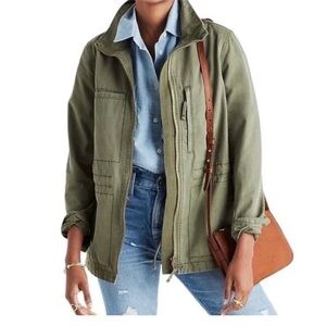Madewell Fleet Jacket Military Utility Casual Army Olive Green S